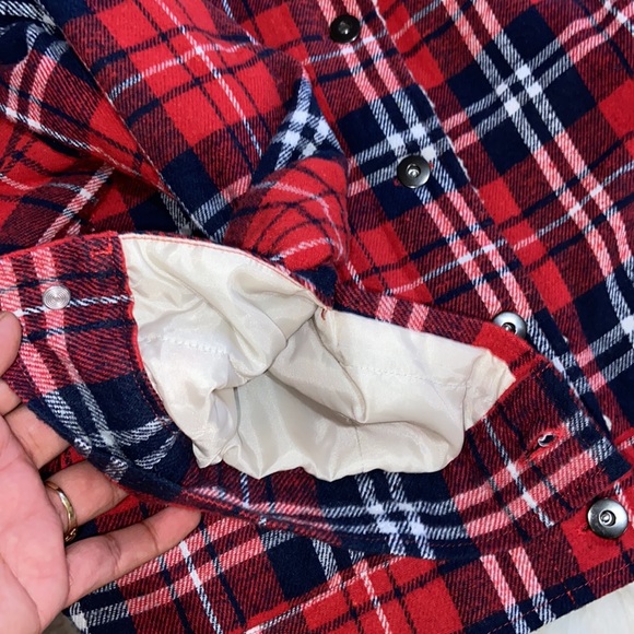 Flag&Anthem Woman’s Plaid Faux Sherpa Jacket Size Small - Picture 9 of 14